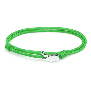 Bracelet en corde de parachute de style marin, bracelet viking queue de baleine pour hommes et femmes, bracelet en corde avec crochets métalliques réglables - Product Image 3