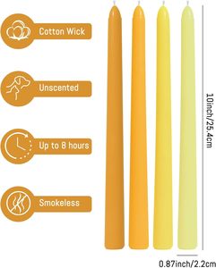 Beeswax Church Prayer Taper Candles for Holiday Weddings & Home Decoration - Product Image 2