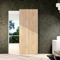 Fabricant chinois de premier plan de portes intérieures en bois avec système de glissière mural, portes fantômes modernes, portes coulissantes sans rail