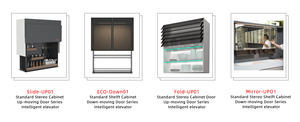 Gabinete de Cocina Inteligente de Madera, Capacidad de Carga de 20 kg, Puertas de Vidrio y Aluminio Negro, Vida Útil de 50 000 Ciclos, Diseño Moderno, Herrajes de Cocina - Product Image 6