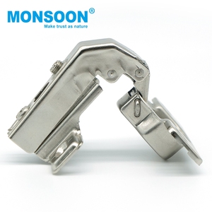Charnière de porte de meuble en fer finition nickel écologique 35 mm, bras court, 90 degrés, charnière d'angle dissimulée pour meuble - Product Image 4