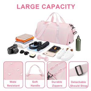 Women Multifunctional Travel Overnight <b>Bag</b> <b>Weekender</b> Water Resistant Gym <b>Bag</b> with Shoes Compartment - Product Image 6