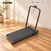 Tapis roulant électrique pliable compact et portable, moteur 1,5 CV, 1-12 km/h, écran LED, absorption des chocs, antidérapant, pour la maison, intérieur, calories