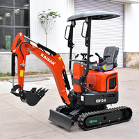 Mini Excavadora de Alta Eficiencia de 1.2 Toneladas, Excavadora Pequeña de 7 Toneladas, Sistema Hidráulico Hengli, Certificación EAP, Minipelle de 2 Toneladas