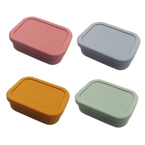 Boîte à bento 3 compartiments en silicone sans Bpa personnalisée conteneurs pour la préparation des repas conteneur alimentaire boîte à lunch en silicone pour enfants 6 couleurs - Product Image 5