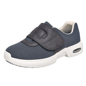 Chaussures de marche orthopédiques en cuir véritable souple avec semelle anti-fatigue, semelle antidérapante, design résistant à l'usure pour hommes - Product Image 1