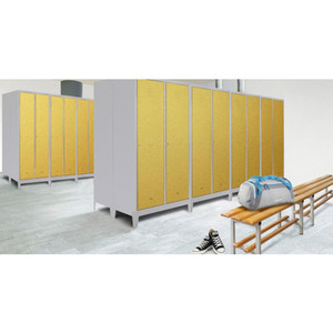 Armario Metálico Pintado para Vestuario con Compartimento para Ropa Sucia/Limpa y 2 Puertas - Product Image 3