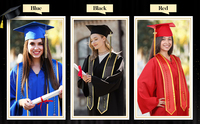 2026 Ensemble de graduation universitaire européen-américain pour adultes, bleu marine, avec toque et robe, pompon, cordon d'honneur et étole pour uniforme scolaire