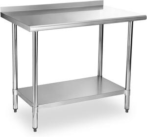 Table de travail moderne de luxe en acier inoxydable durable avec taille personnalisable pour hôtels, restaurants, bacs à fruits de mer et tables de travail - Product Image 1