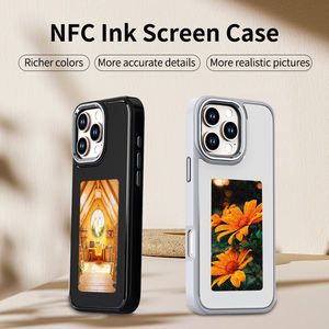 Para <span class=keywords><strong>Amazon</strong></span> TPU + PC DIY pantalla inteligente NFC Eink funda <span class=keywords><strong>de</strong></span> teléfono con soporte <span class=keywords><strong>Protector</strong></span> <span class=keywords><strong>de</strong></span> cámara Compatible con <span class=keywords><strong>13</strong></span> 14 15 16 <span class=keywords><strong>Pro</strong></span> y pantalla - Product Image 2