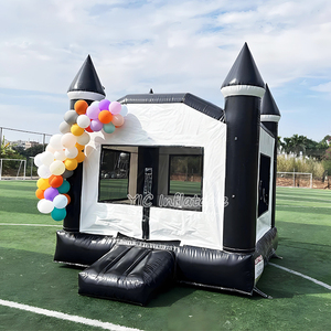 <span class=keywords><strong>Castillo</strong></span> Inflable Blanco y Negro <span class=keywords><strong>de</strong></span> Nuevo Diseño con Tobogán para Niños, para Fiestas en <span class=keywords><strong>el</strong></span> Patio Trasero, <span class=keywords><strong>de</strong></span> Grado Comercial - Product Image 2