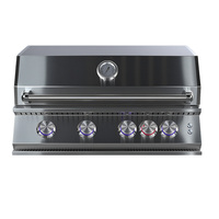Cuisine extérieure intégrée de luxe moderne de haute qualité en acier inoxydable 304, barbecue au gaz GPL/GN pour jardin et fête à domicile, 4 brûleurs