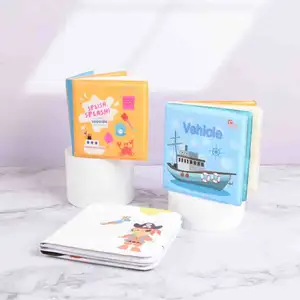 Customize EVA Baby Color Magic Water Book Silicon Waterproof Bath Book Toys Plastic Kid Book For Bath