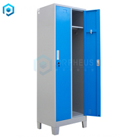 Armoire de rangement pour vêtements de travail industrielle, casier métallique à deux portes pour employés