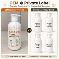 Shampoo pour chat aux acides aminés ZouRunAn, OEM, marque privée, étiquette personnalisée, 500 ml, même qualité que votre marque, vente en gros