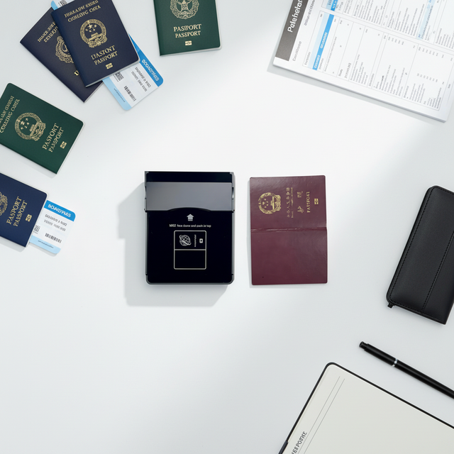 External USB Other Type Passport Reader Laptop-Efficient Convenient Intelligent Fast Identification Extraction MRZ Black