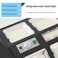 Lampadaire solaire en plastique ABS avec une induction radar mono IP65 LED 1000W, télécommande, utilisation extérieure sur route