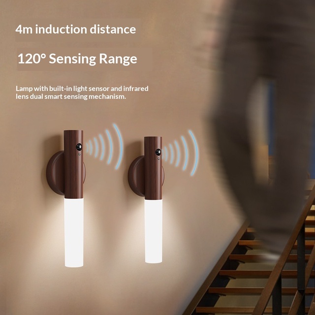Cross-border Intelligent Human Body Induction LED Night Light Creative Desk Lamp Corridor Night Light Rechargeable Wall Light