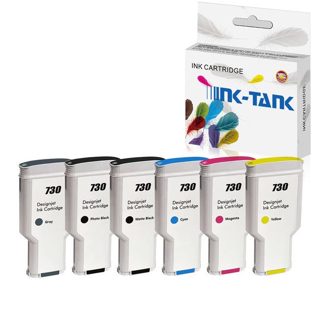INK-TANK 730 Premium Color Compatible Ink Cartridge for HP730 for HP DesignJet 2600 T2600 T1600 T1700 Printer