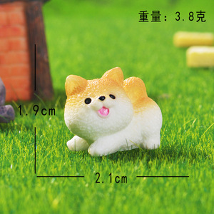 Figurines miniatures réalistes de chiot Border <span class=keywords><strong>Collie</strong></span> et d'ours en peluche, accessoires de décoration DIY, ornements de micro-paysage - Product Image 5