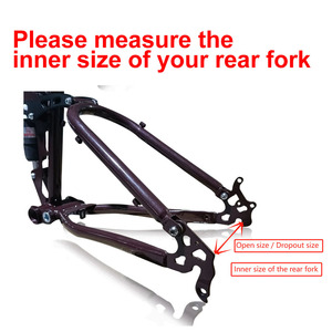 Moteur de moyeu de roue arrière pour vélo à pneus larges 20 pouces 20x4 20x4.0, 48V 52V 60V 72V 1000W 1500W - Product Image 2