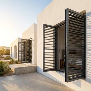 <span class=keywords><strong>Ventanas</strong></span> Abatibles de Aluminio con Persianas, Diseño Moderno, Aislamiento Térmico, Acristalamiento Insonorizado, de Lujo, Residenciales, con Marco Delgado - Product Image 4