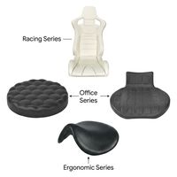 Coussin de siège ergonomique en PU à rebond lent avec design personnalisé, respirant, pour chaise de bureau, pour sièges de jeu et de course automobile