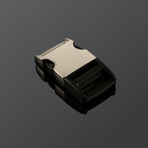 Alloy Sliding Buckle Silver Black Durable Metal <b>Webbing</b> Accessory For Bags Backpack Belt Pet Leash Safety Buckle - Product Image 1