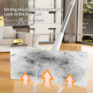 2026 New Sweeper Disposable Wipe Mops <strong>Floor</strong> Cleaning <strong>Duster</strong> Mop Dry and Wet Flat Mop Cleaner with Cloth Fixing Clip - Product Image 5