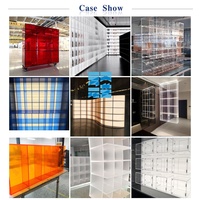 Vitrine d'exposition en acrylique moderne personnalisée OEM, en lucite, avec éclairage LED, pour cave à vin