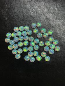 Prix de gros cabochon d'opale synthétique naturelle de 9mm pierre précieuse en vrac de bonne qualité pour la fabrication de bijoux pierre certifiée IGI - Product Image 2