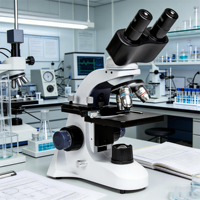 Microscope biologique binoculaire CL-120S, objectifs achromatiques, plateau mobile, grossissement 40X-640X, éclairage LED pour laboratoire