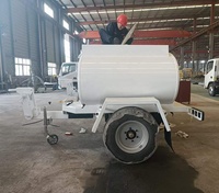 Remolque con Mini Tanque de Agua y Remolque con Tanque de Combustible, Remolque Compacto con Tanque de Agua para Riego y Remolque Seguro con Tanque de Combustible