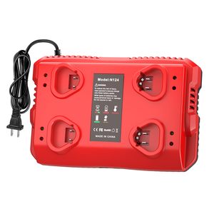 Chargeur de batterie rapide 4 ports 2A pour batterie lithium Milwaukee M12 12V, station de charge avec ports USB et Type-C pour outils électriques - Product Image 1