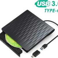 HY USB 3.0 Type C Portable Optical Drive Burner CD RW Player DVD Burner External DVD Blu-ray Drive Disc Burner for Laptop