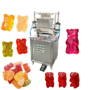 Máquina semiautomática de linha de vitamina para doces e doces, equipamento de fabricação de doces gomosos