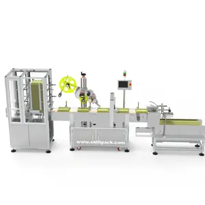 SKILT Automatic adhesive sticker Egg Carton Box tray Labeling Machine