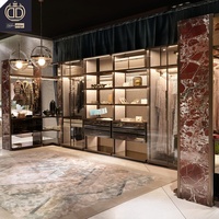 Placard à dressing en verre aluminium, placard à dressing, mobilier de chambre à coucher moderne, modulaire, luxe, personnalisé, armoire