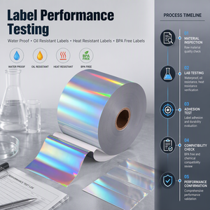 Custom Holographic Self Adhesive Packaging <b>Labels</b> Die Cut Logo <b>Stickers</b> for Packaging <b>Label</b> for Cosmetics Box Bottles - Product Image 3