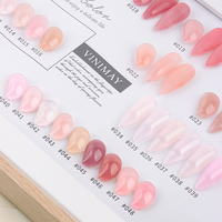 VINIMAY Gel Polish 2-en-1 15ml Jelly Skin Nude Rose 38 Couleurs Gel de Base Caoutchouc pour Ongles Couleur Naturelle Kit de Vernis à Ongles en Gel pour Vente en Gros