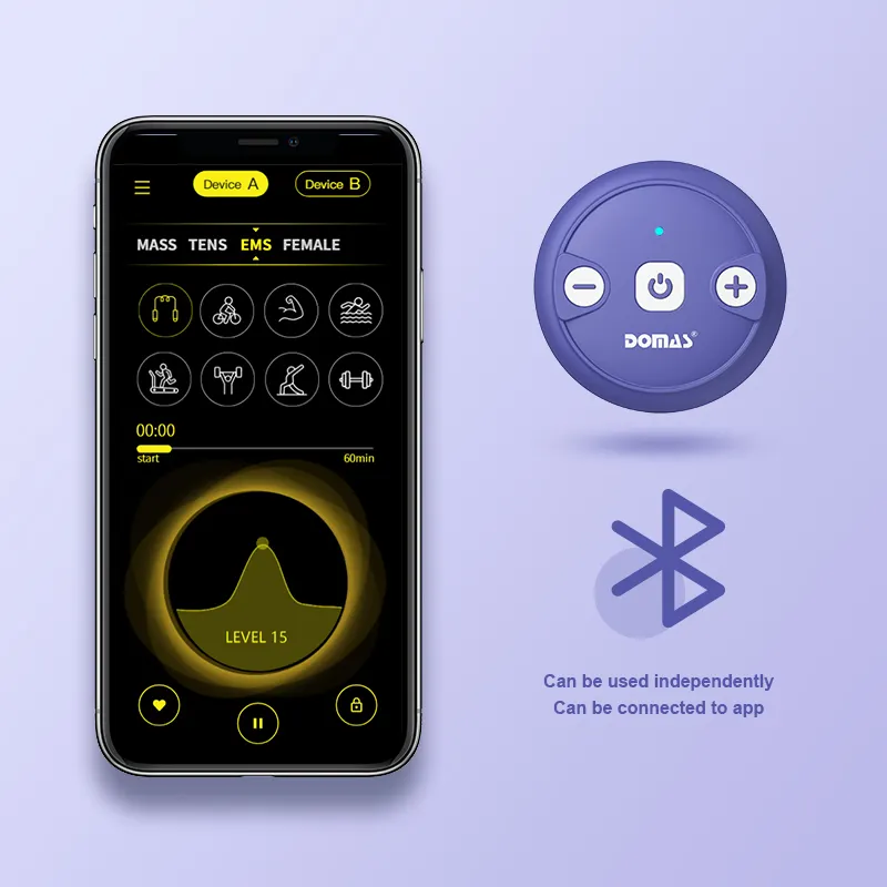 دوماس-جهاز علاج وحدة tens ، تصميم جديد, جهاز إلكتروني للحيض ، جهاز محمول للحيض ، جهاز إلكتروني للحيض