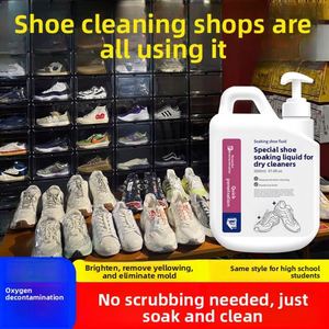 Nettoyant Moussant Sans Rinçage 2000ml pour Chaussures, Éliminateur de Jaunissement et Blanchissant pour Ateliers de Nettoyage à Sec, Liquide de Nettoyage pour Baskets Blanches en Maille - Product Image 4