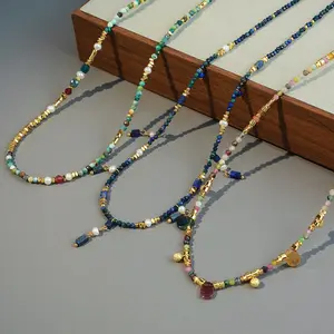 Pierre naturelle bohème bijoux bijoux collier tour de cou simple femmes