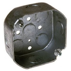Hộp Octagon, 4 Inch, Mặt Đất Nâng Cao 1-1/2 Inch Sâu 1/2 Inch Và Loại Trực Tiếp Bên 3/4 Inch, Kết Thúc Màu Xám - Product Image 2