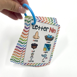 Tarjetas Flash Alfabeto Personalizadas Tarjetas de Aprendizaje Temprano de Primeras Palabras para Niños Pequeños Enseñar Letras ABC Palabras en Inglés Mayúsculas y Minúsculas - Product Image 6