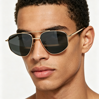 Lunettes de soleil de luxe pour femmes et hommes, style aviateur, tendance, design original, mode, pour activités de plein air et camping, protection UV400
