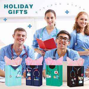 Borsa Regalo per Infermieri con 30 Fogli di Carta Velina, Regali di Apprezzamento per Infermieri e Medici, Borsa di Ringraziamento per Assistenti Medici - Product Image 4