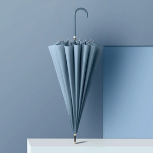24K 16k poignée incurvée grande taille Double renforcé épaissi robuste cadre en fibre résistant au vent <span class=keywords><strong>parapluie</strong></span> de pluie d'affaires pour hommes - Product Image 4