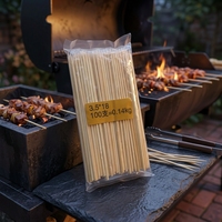 Brochettes de bambou écologiques biodégradables personnalisées pour kebab et barbecue