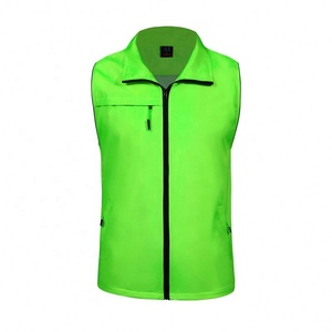 Chaleco de trabajo sin mangas de lona poliéster reversible personalizado al por mayor ropa de abrigo de verano transpirable con cualquier logotipo para trabajo voluntario - Product Image 4